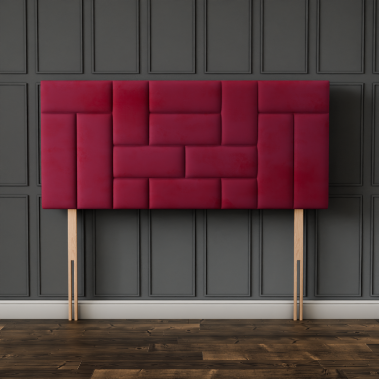 Majestic Multi Headboard - Burgundy Plush