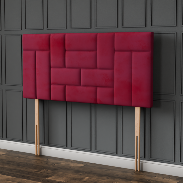 Majestic Multi Headboard - Burgundy Plush
