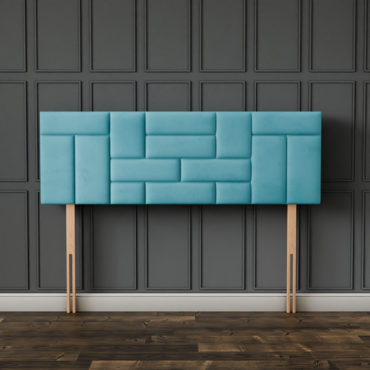 Majestic Multi Headboard - Ice Blue Plush
