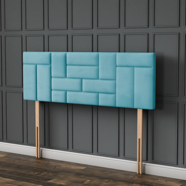 Majestic Multi Headboard - Ice Blue Plush