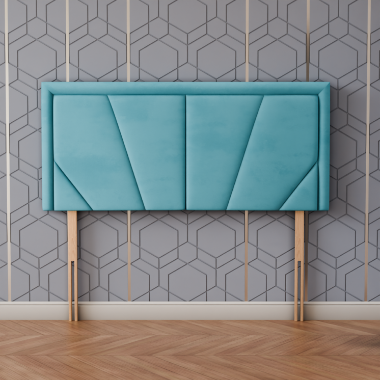 Majestic Multi Headboard - Ice Blue Plush