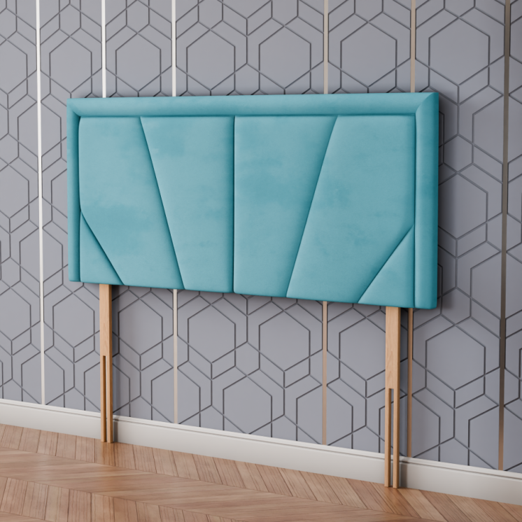 Majestic Multi Headboard - Ice Blue Plush