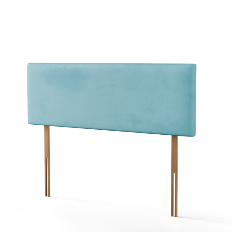 Maya Plain Headboard - Ice Blue Plush
