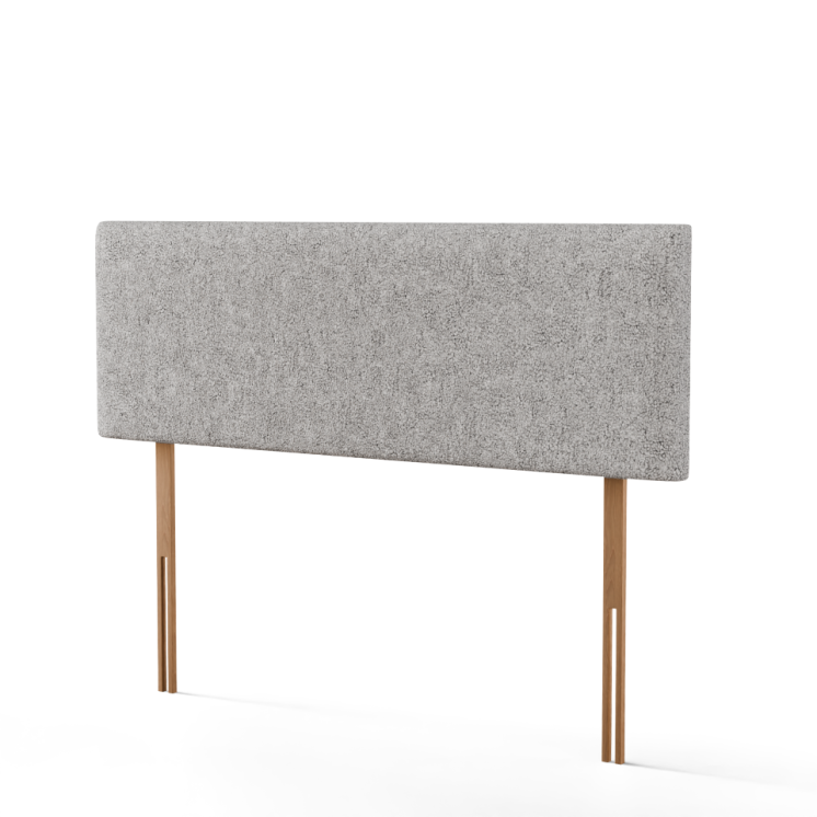 Maya Plain Headboard - Silver Teddy