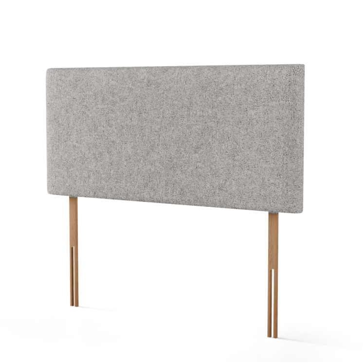 Maya Plain Headboard - Silver Teddy