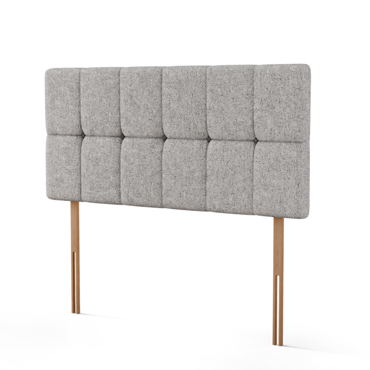 Ayra Cube Headboard - Silver Teddy