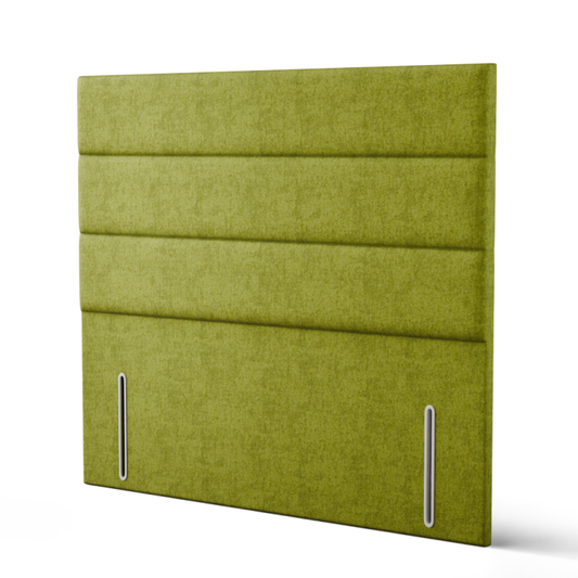 Kenza 3 Pan Horizontal Headboard - Olive Green Naples