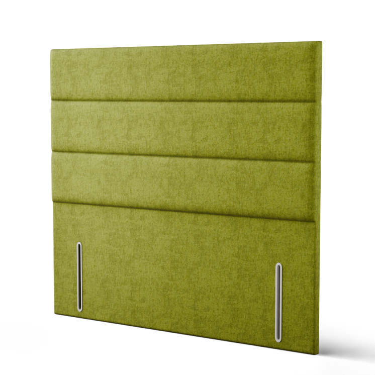 Kenza 3 Pan Horizontal Headboard - Olive Green Naples