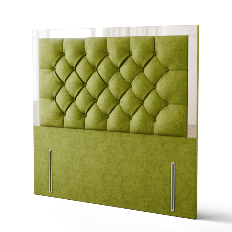 Bella Mirror Headboard - Olive Green Naples