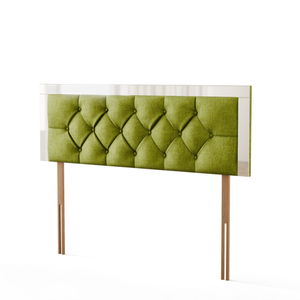 Bella Mirror Headboard - Olive Green Naples