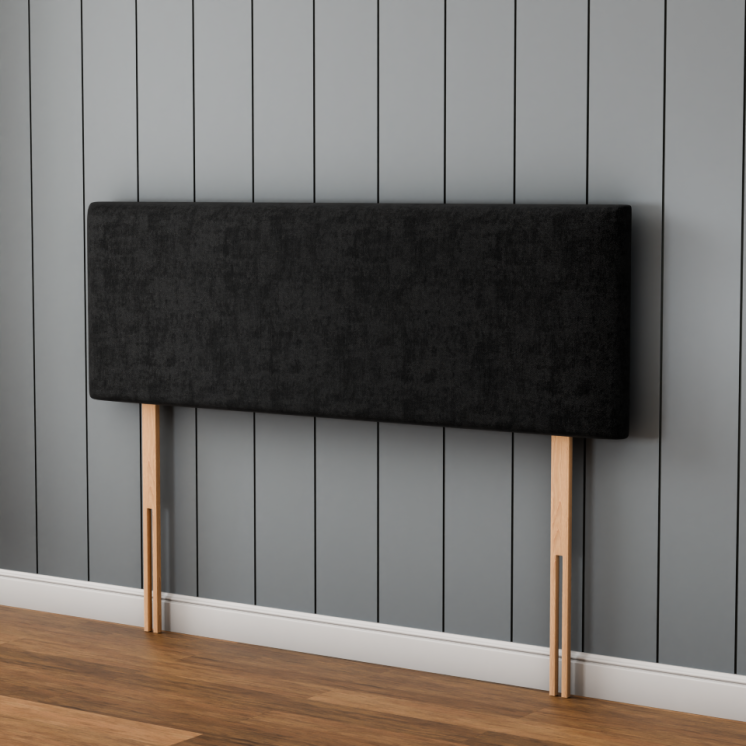 Maya Plain Headboard - Black Naples