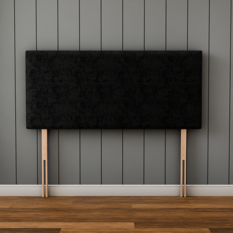 Maya Plain Headboard - Black Naples