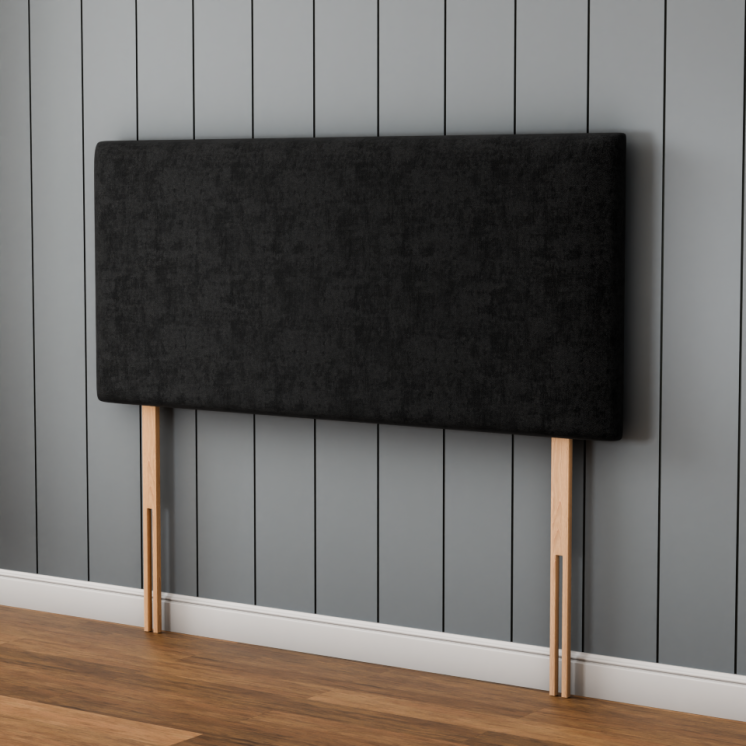 Maya Plain Headboard - Black Naples