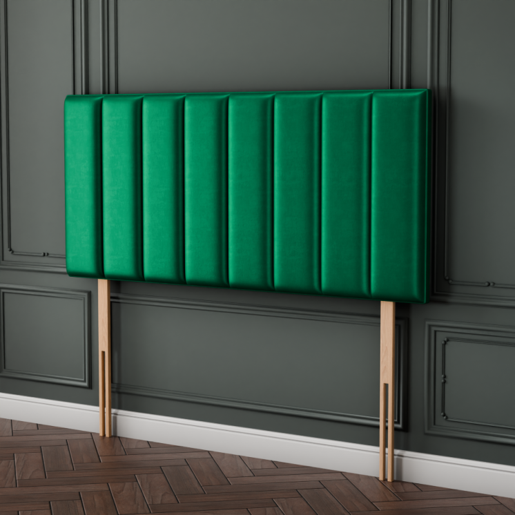 Maya Plain Headboard - Emerald Coniston
