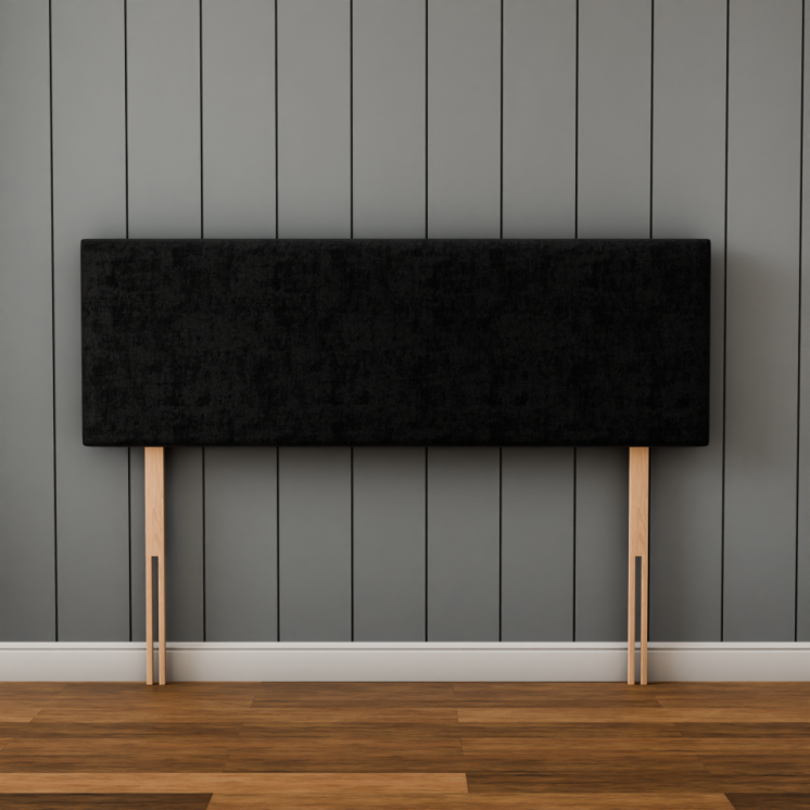 Maya Plain Headboard - Black Naples