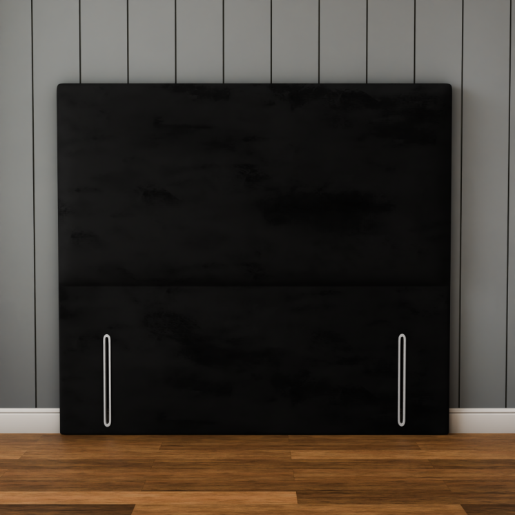 Maya Plain Headboard - Black Plush