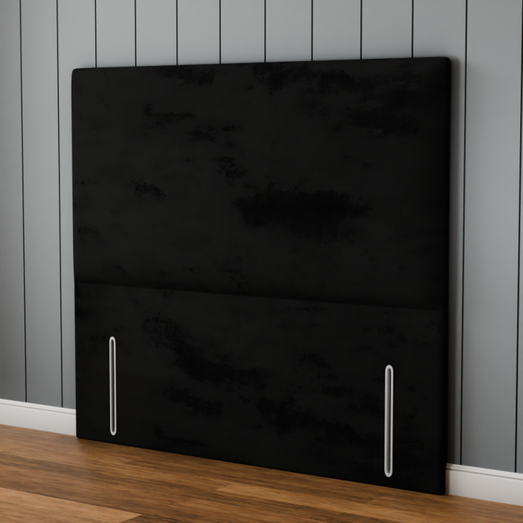 Maya Plain Headboard - Black Plush