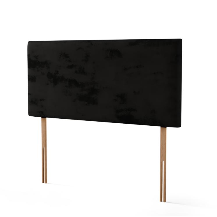 Maya Plain Headboard - Black Plush