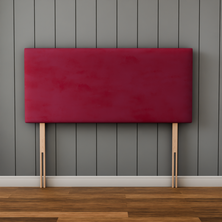 Maya Plain Headboard - Burgundy Plush