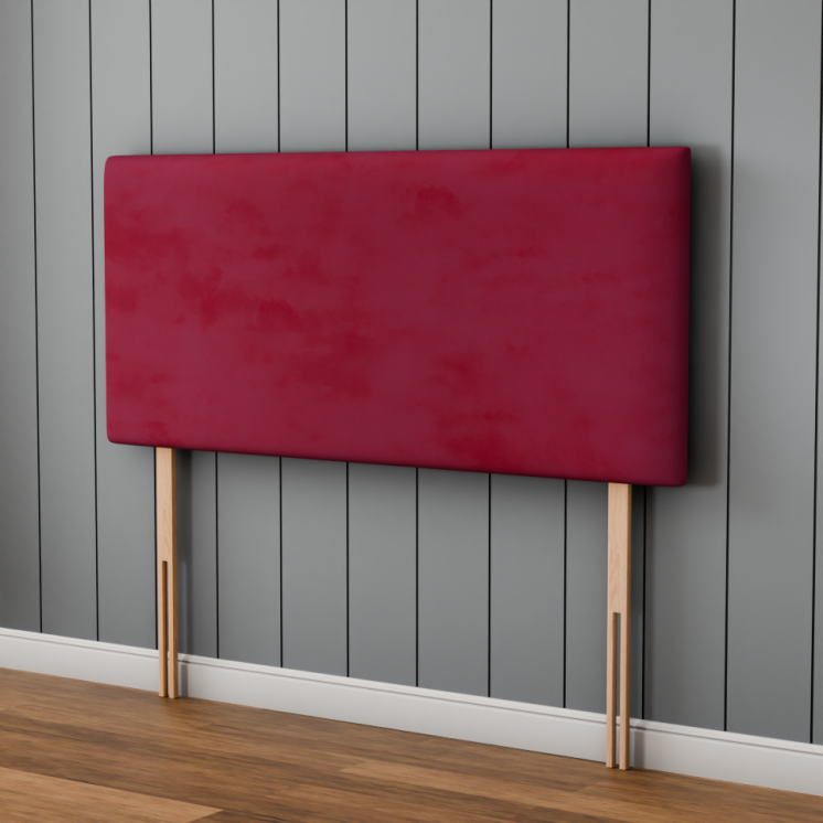 Maya Plain Headboard - Burgundy Plush
