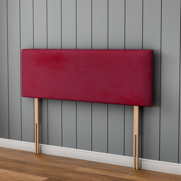 Maya Plain Headboard - Burgundy Plush